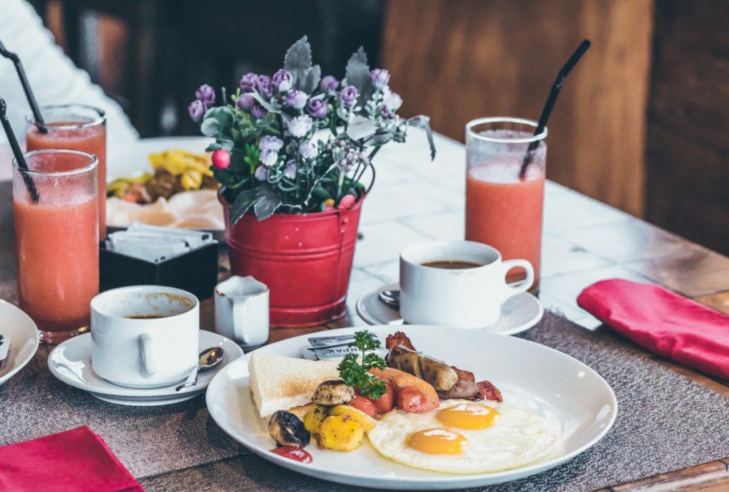 table of brunch food