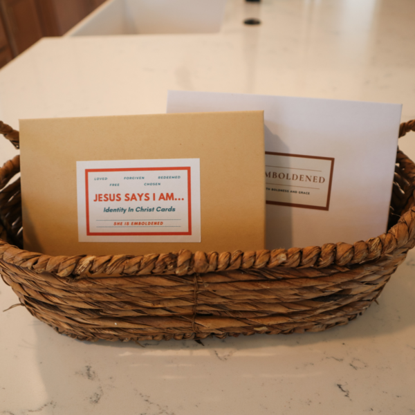 Basket with 2 card boxes